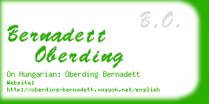 bernadett oberding business card
